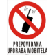 Prepovedana uporaba mobitela